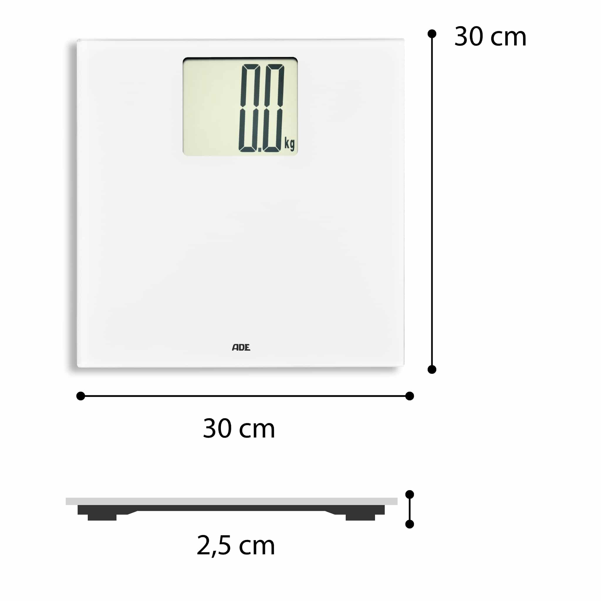 Wymiary i design – 30 x 30 cm, elegancka biała powierzchnia