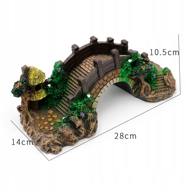 Wymiary mostu: 28x14x10,5 cm – Doskonałe dopasowanie do akwarium