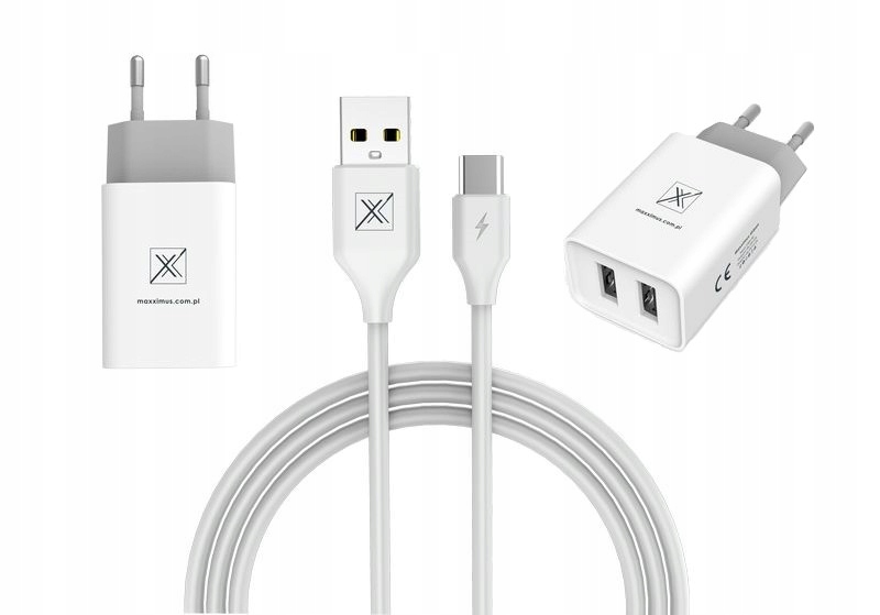 Ładowarka sieciowa Maxximus Urban 2.1A Type-C, 2xUSB – Wydajne ładowanie dla Twoich urządzeń