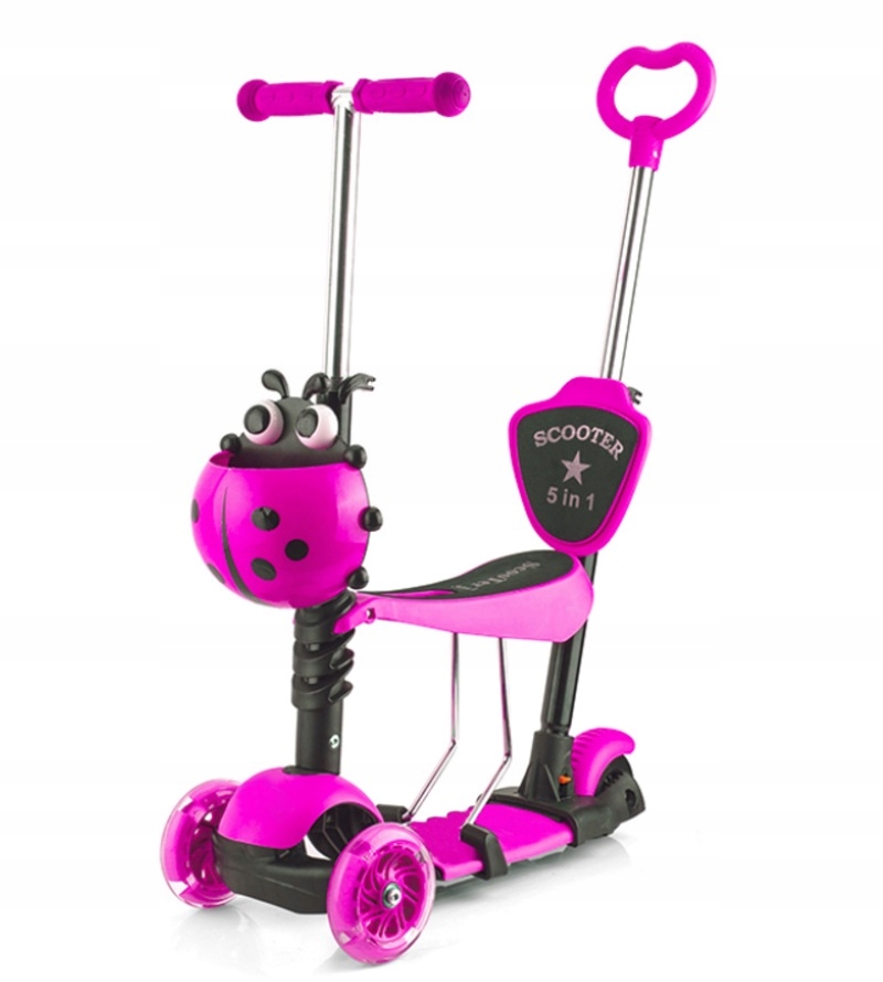 Funkcjonalność 5w1: Pchacz, jeździk i hulajnoga w jednym