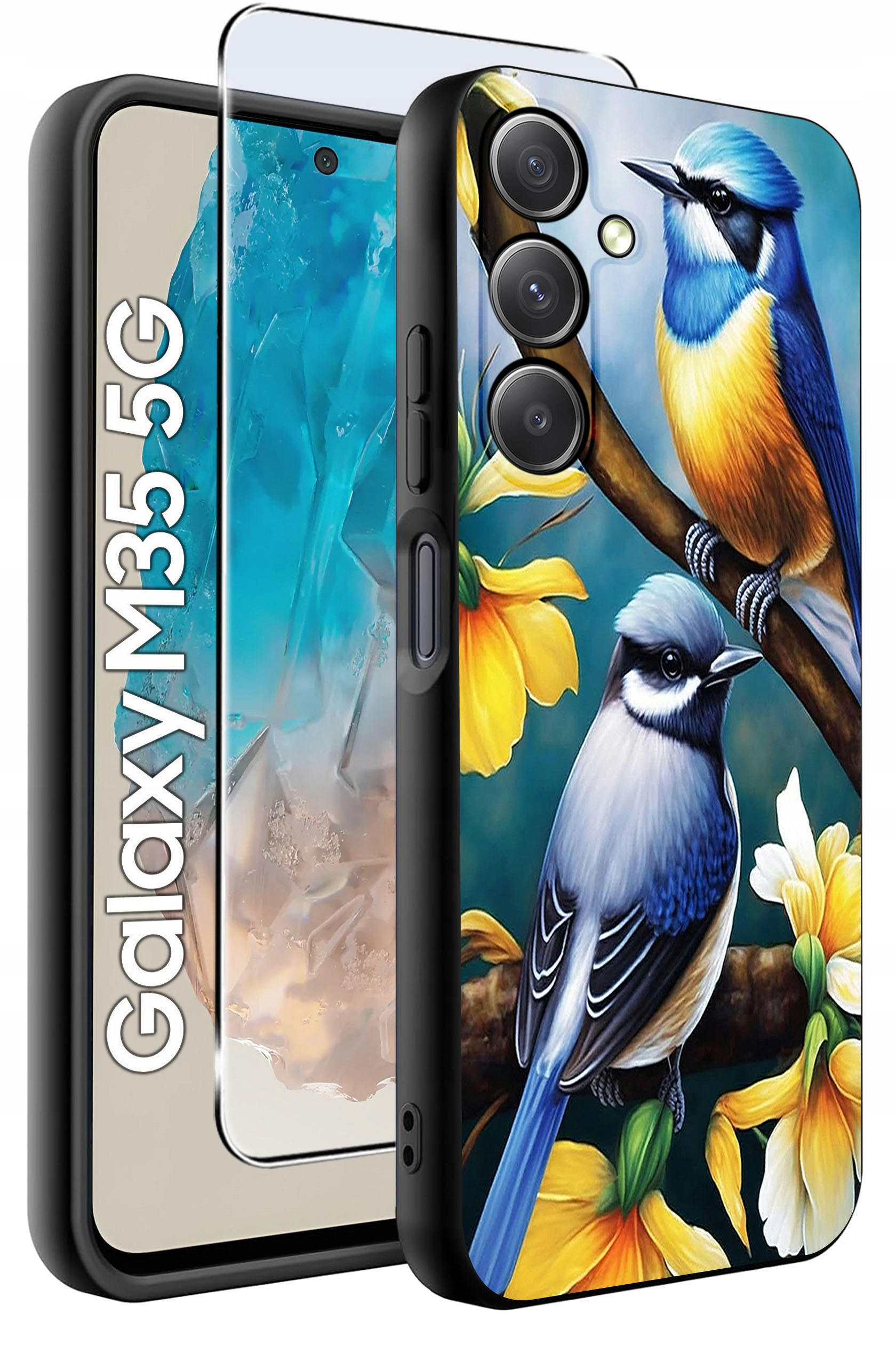 Etui do Samsung Galaxy M35 5G wzory | Silikonowe Matt Case + Szkło Hartowane 9H