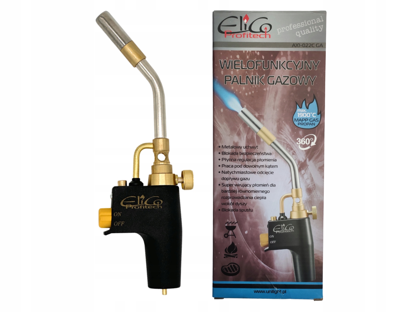 Palnik gazowy ELICO Profitech AX1-022CGA – Wszechstronność i niezawodność w Twoim domu