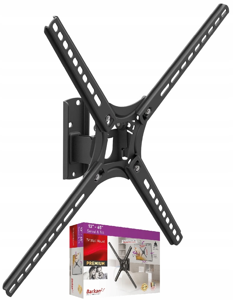 Barkan Uchwyt ścienny do TV 13-65 LED/LCD 40kg obrotowy uchylny – Idealne rozwiązanie do Twojego telewizora