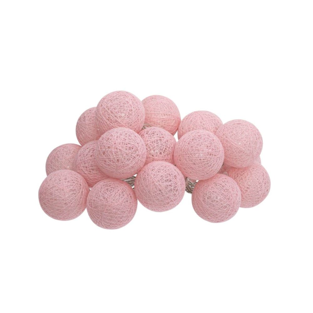 Różowe kule cotton balls – Delikatne oświetlenie na każdą okazję