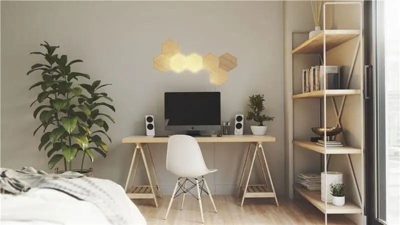 Modułowe oświetlenie z drewnopodobnym wykończeniem