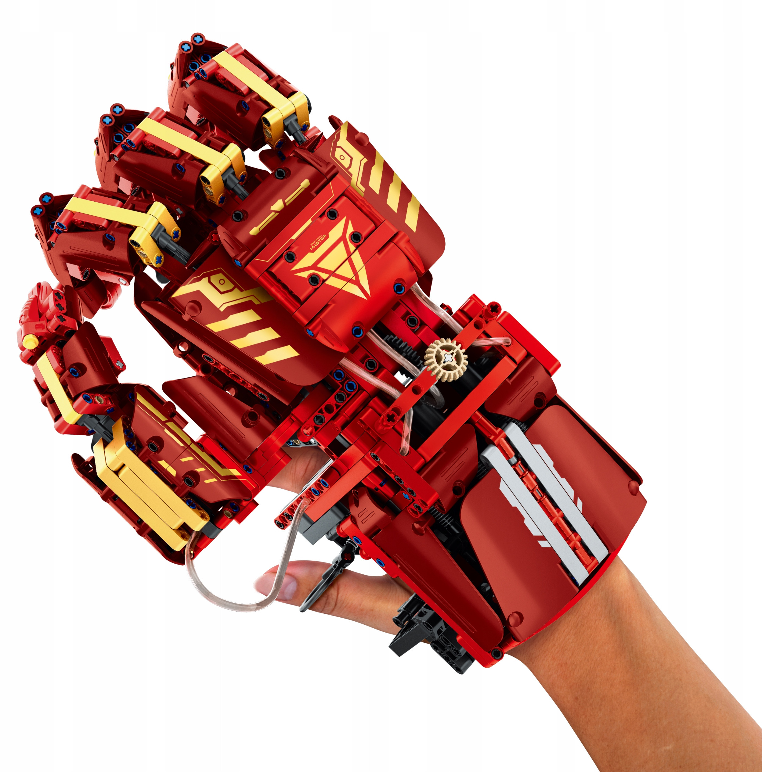 Robotyczna ręka w kolorze czerwonym