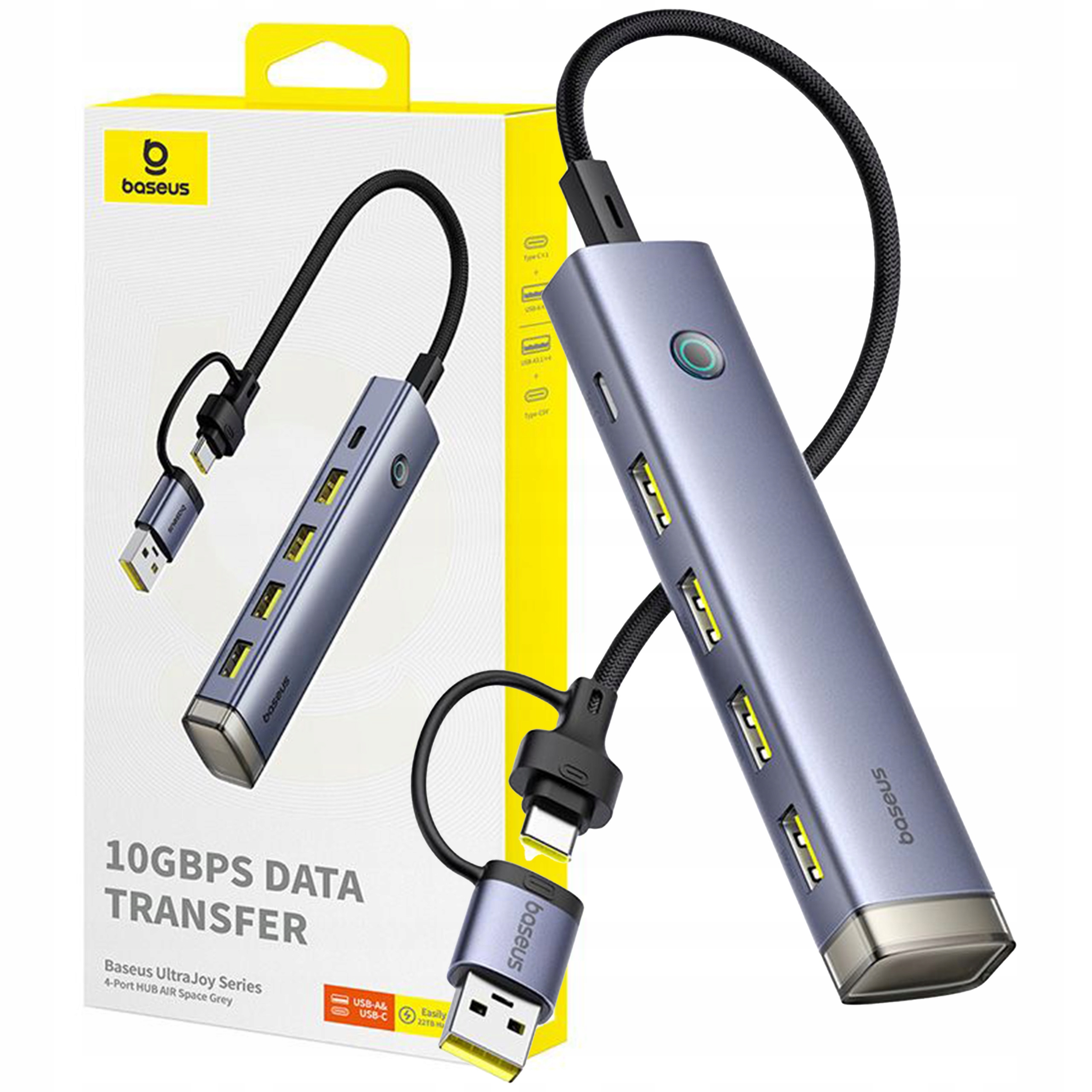 Hub USB-A/USB-C UltraJoy Series 4xUSB-A 3.1 1xUSB-C 5V – Rozszerz swoje możliwości