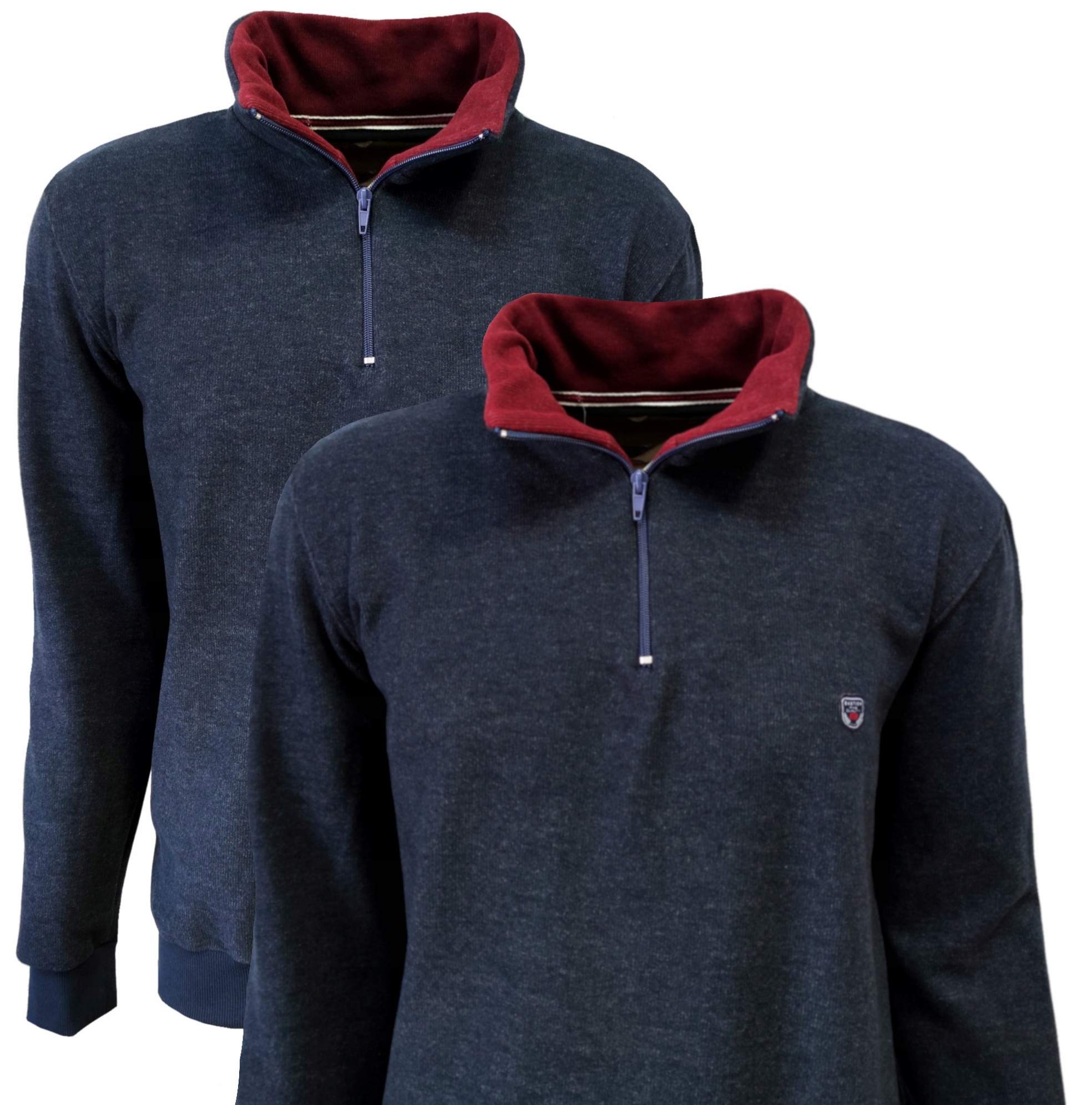 Bluza męska sportowa granatowa suwak 4XL BASTION