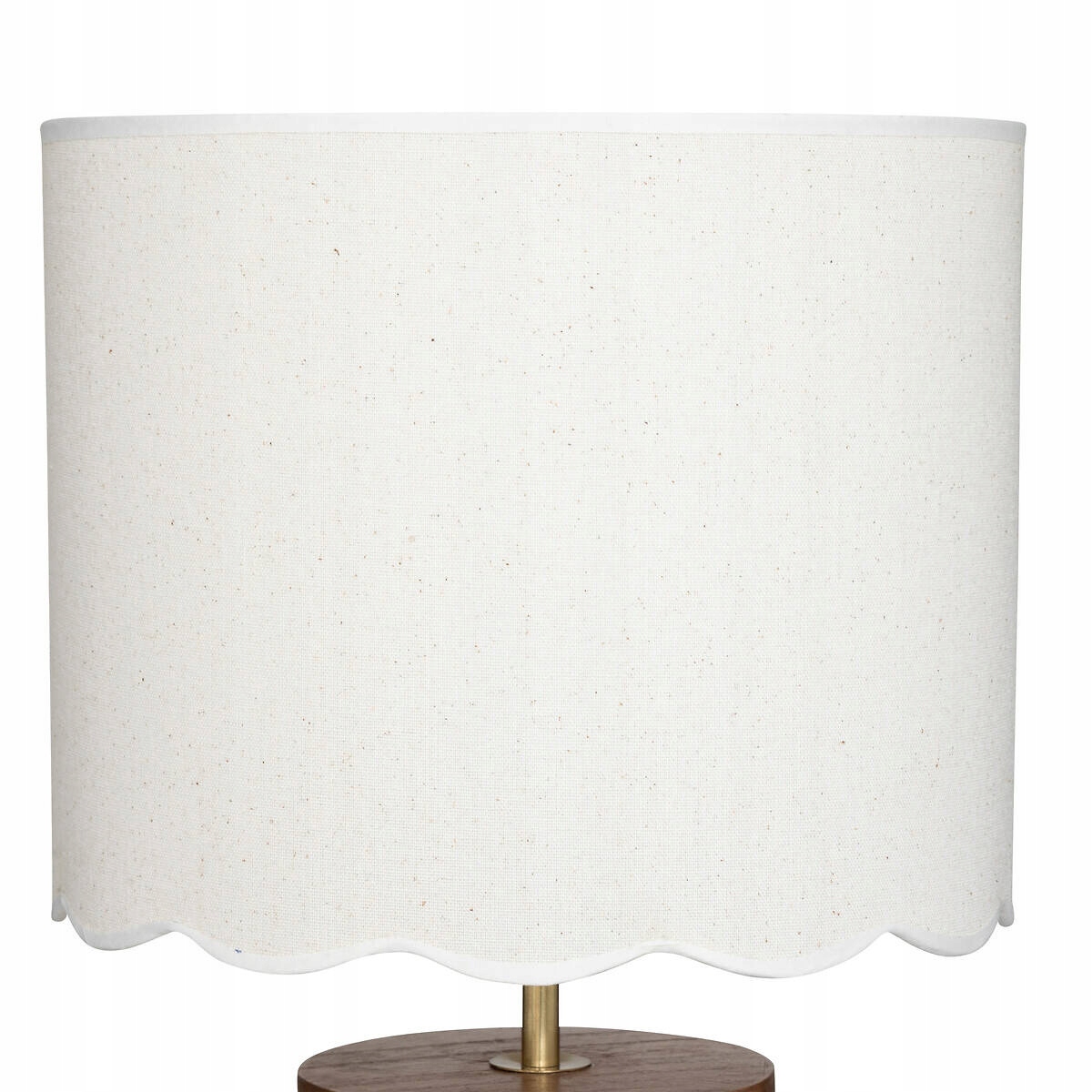 Wyjątkowy design z drewnianą podstawą i białym abażurem