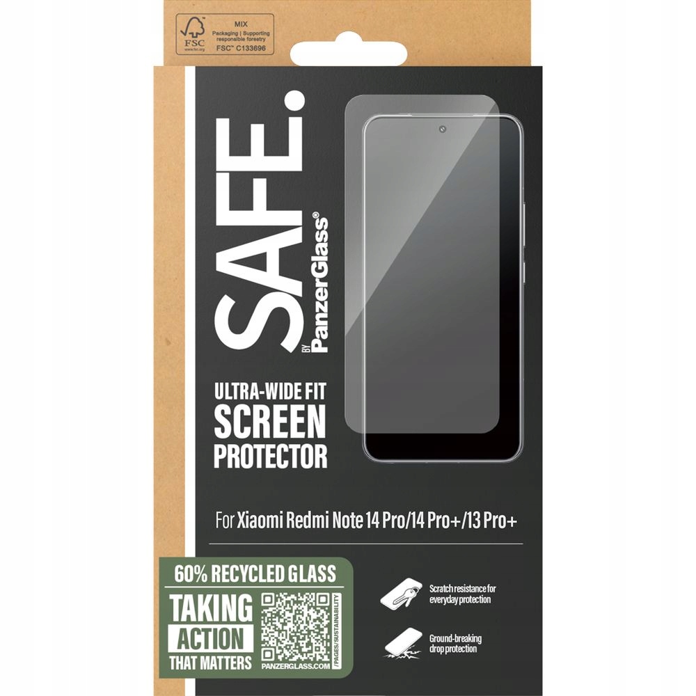SAFE. Screen Protector do Xiaomi Redmi Note 14 Pro | 14 Pro+ | 13 Pro+ – Przezroczysta ochrona ekranu