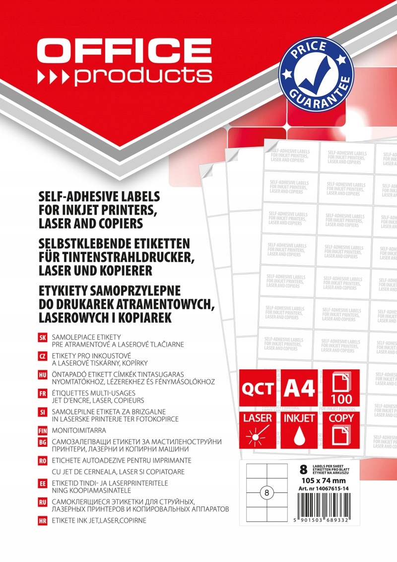 Etykiety A4 105x74mm białe – Idealne rozwiązanie dla Twojego biura