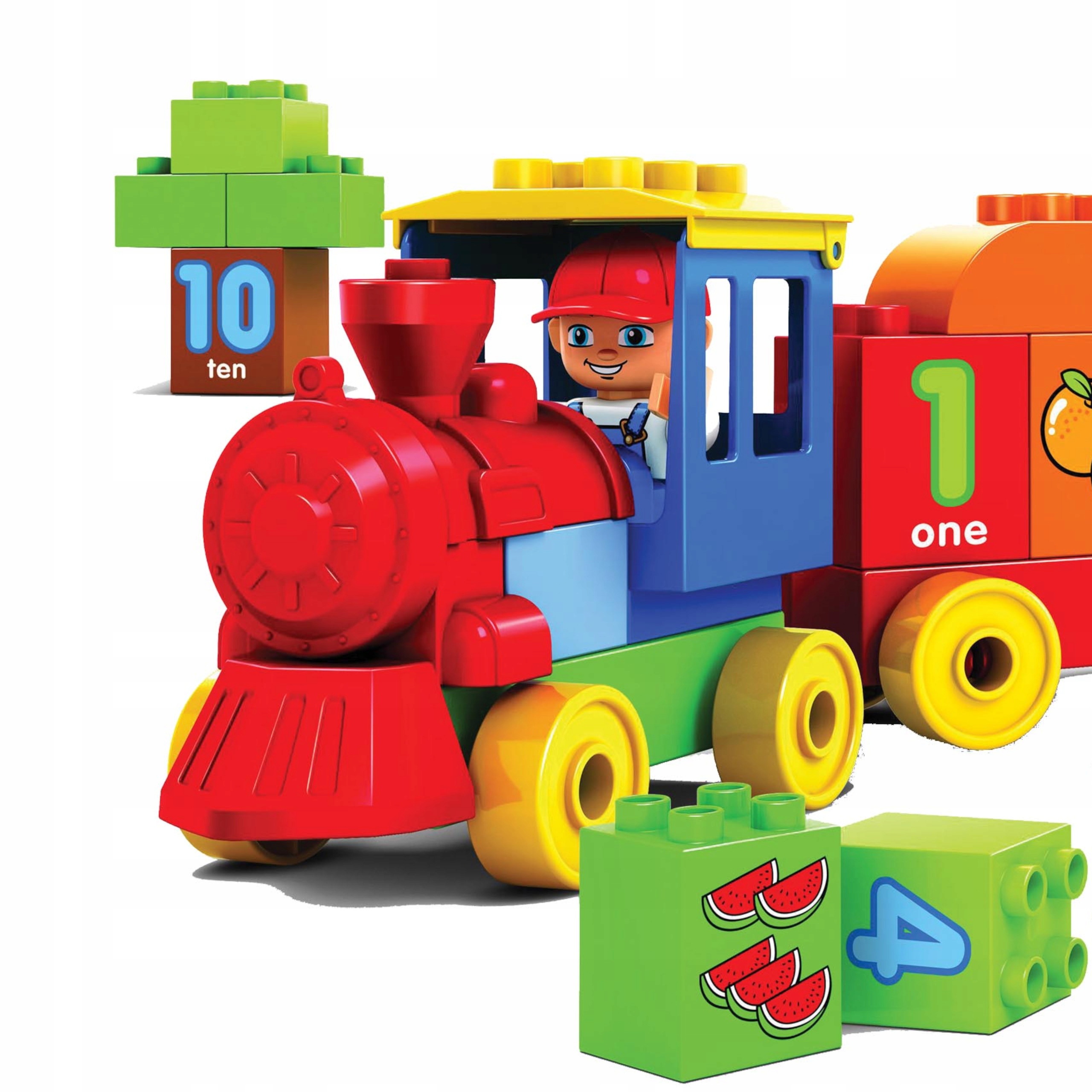 Klocki konstrukcyjne pociąg edukacyjny cyferki 65 elementów – Idealna zabawa dla najmłodszych