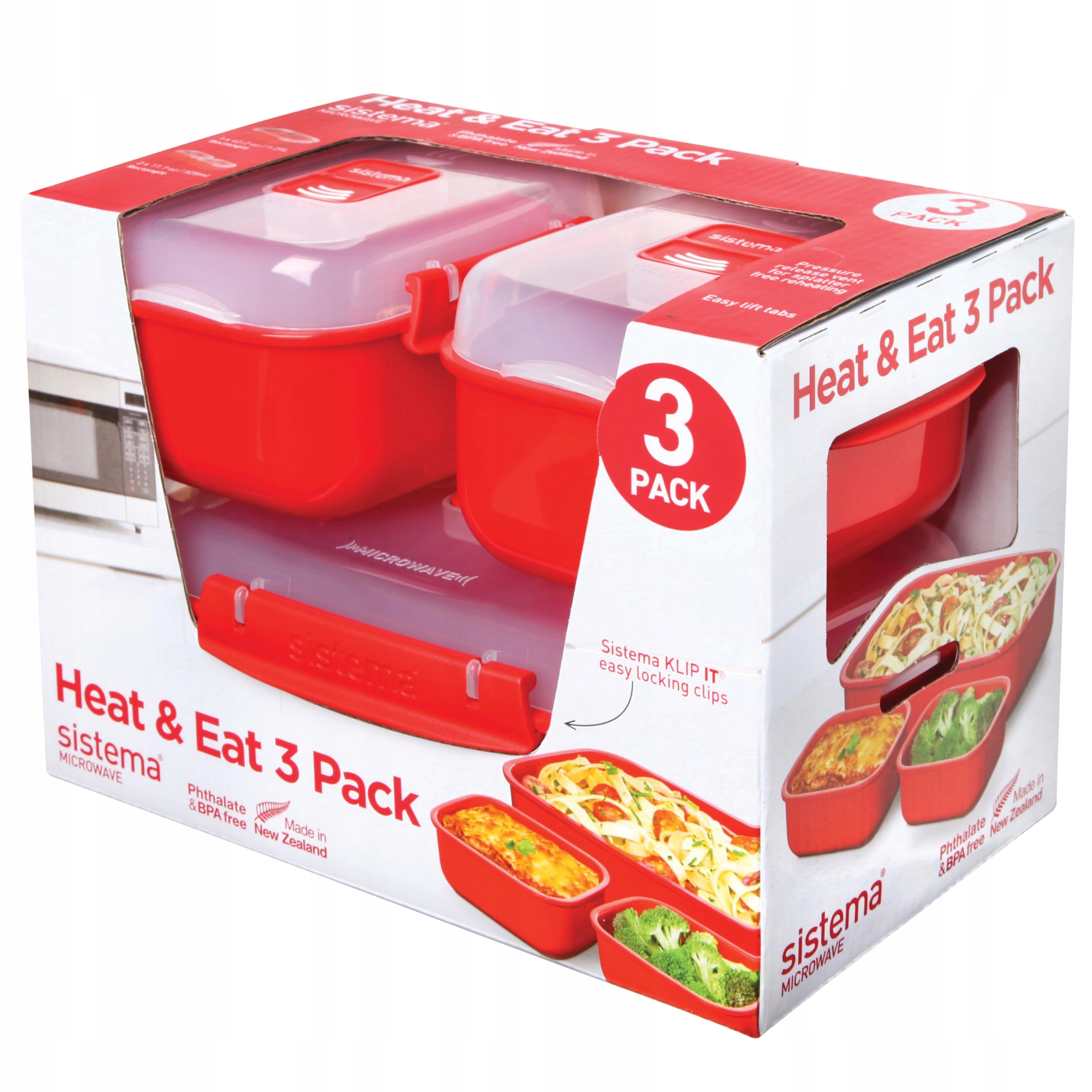 Sistema Heat & Eat 3 Pack – Idealny zestaw do przechowywania żywności
