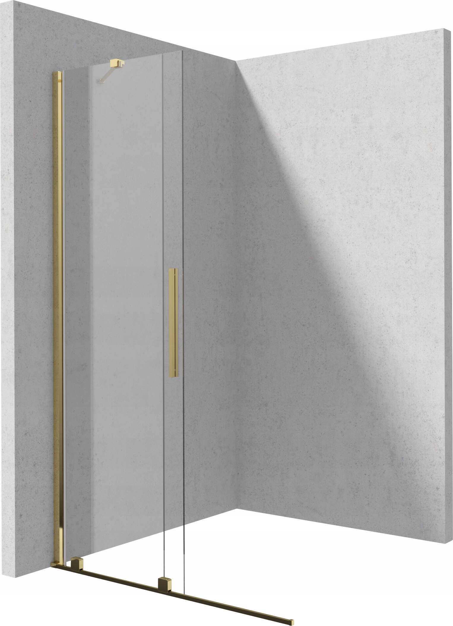 Ścianka prysznicowa walk-in 90 cm - przesuwna Deante Prizma Gold – Elegancja i funkcjonalność w Twojej łazience