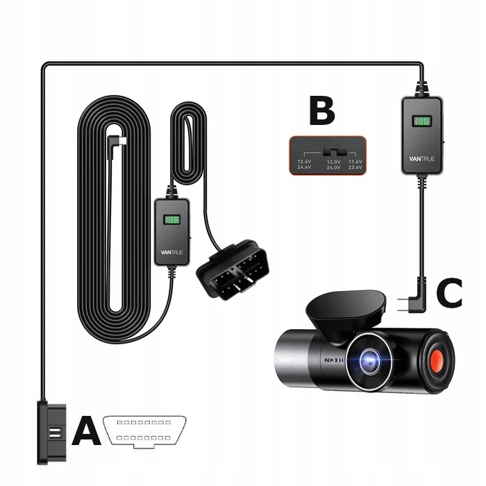 Kompatybilność z kamerami Vantrue – S2, E1, E2, E3, X4S, N4, N2S, N2 Pro (2023), N1 Pro (2023)