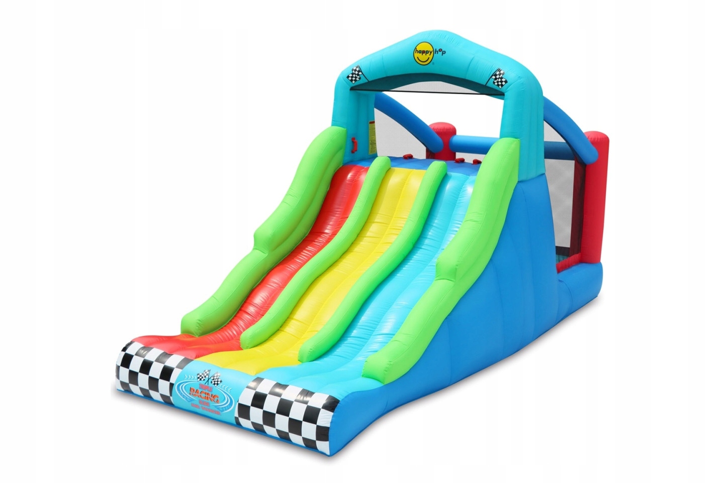 Dmuchany zamek TRIPLE SLIDE trampolina HappyHop – Radość i zabawa w ogrodzie