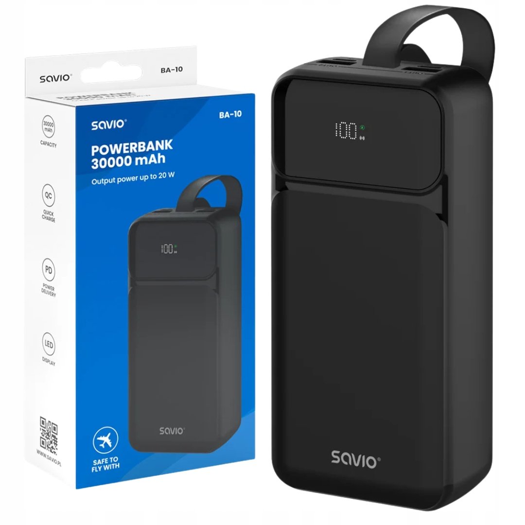 Powerbank SAVIO BA-10 30000 mAh – Twoje niezawodne źródło energii