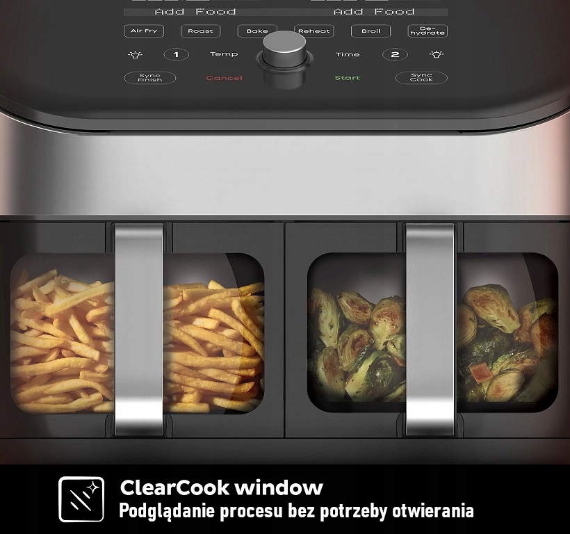 Przezroczyste okno ClearCook – Monitorowanie postępu gotowania