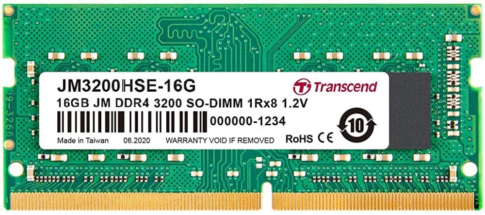 Transcend JetRam, SODIMM, DDR4, 16 GB, 3200 MHz – Wydajność dla Twojego laptopa