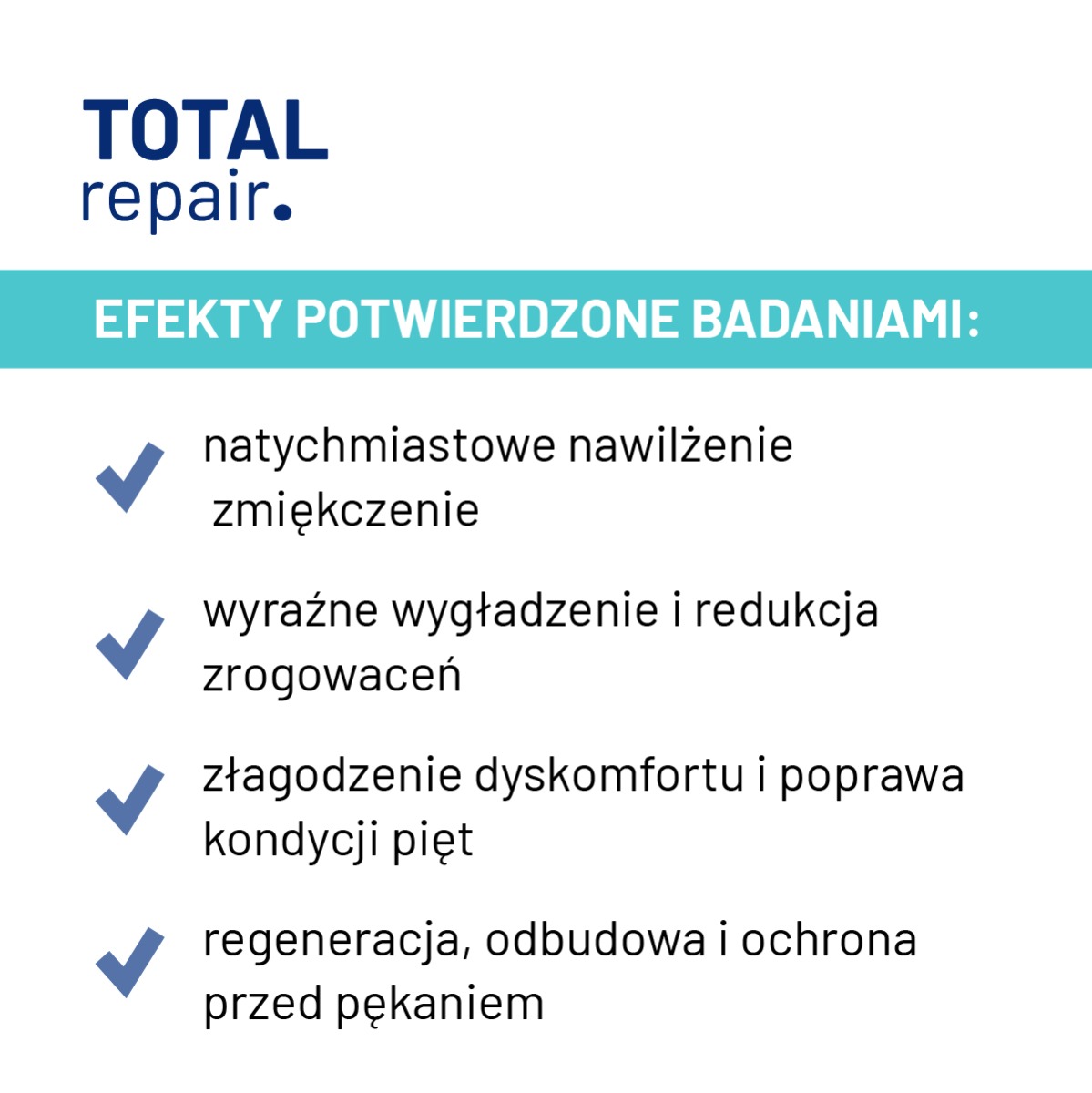 Efekty stosowania: gładkie i zregenerowane pięty