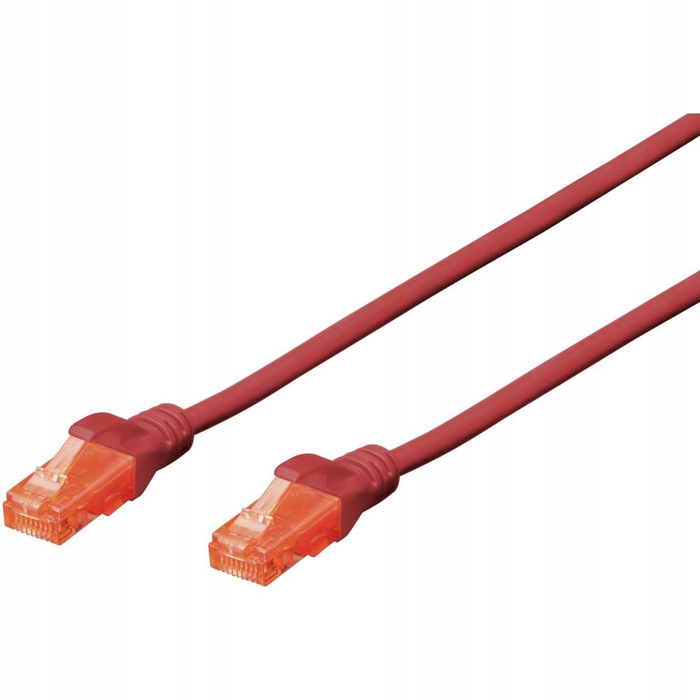 Kabel Patchcord U-UTP, Cat6, LSZH, 1m, czerwony – Idealne połączenie dla Twojej sieci