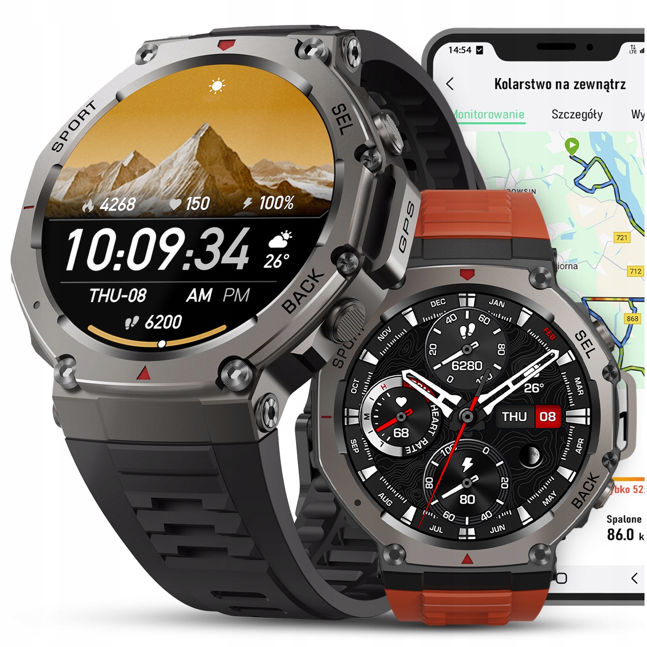 ZEGAREK SMARTWATCH MĘSKI WODOODPORNY ROZMOWY MENU PL SPORT GPS SMART WATCH – Twój idealny towarzysz aktywności