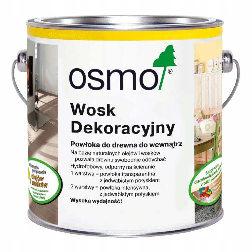 OSMO WOSK DEKORACYJNY INTENSYWNY DO DREWNA 3186 MATOWA BIEL*