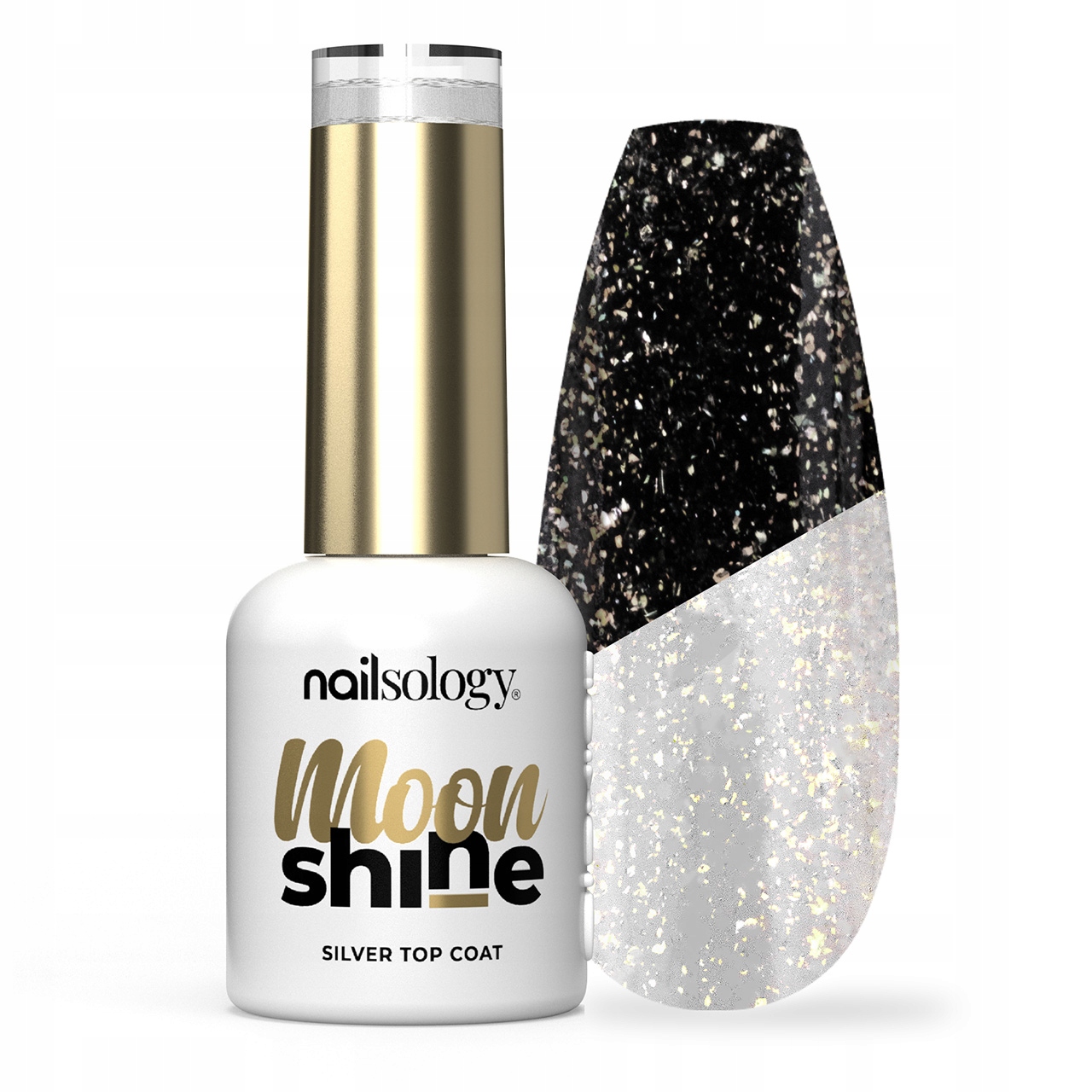 Nailsology Moon Shine Golden Top Coat – Olśniewający blask dla Twoich paznokci