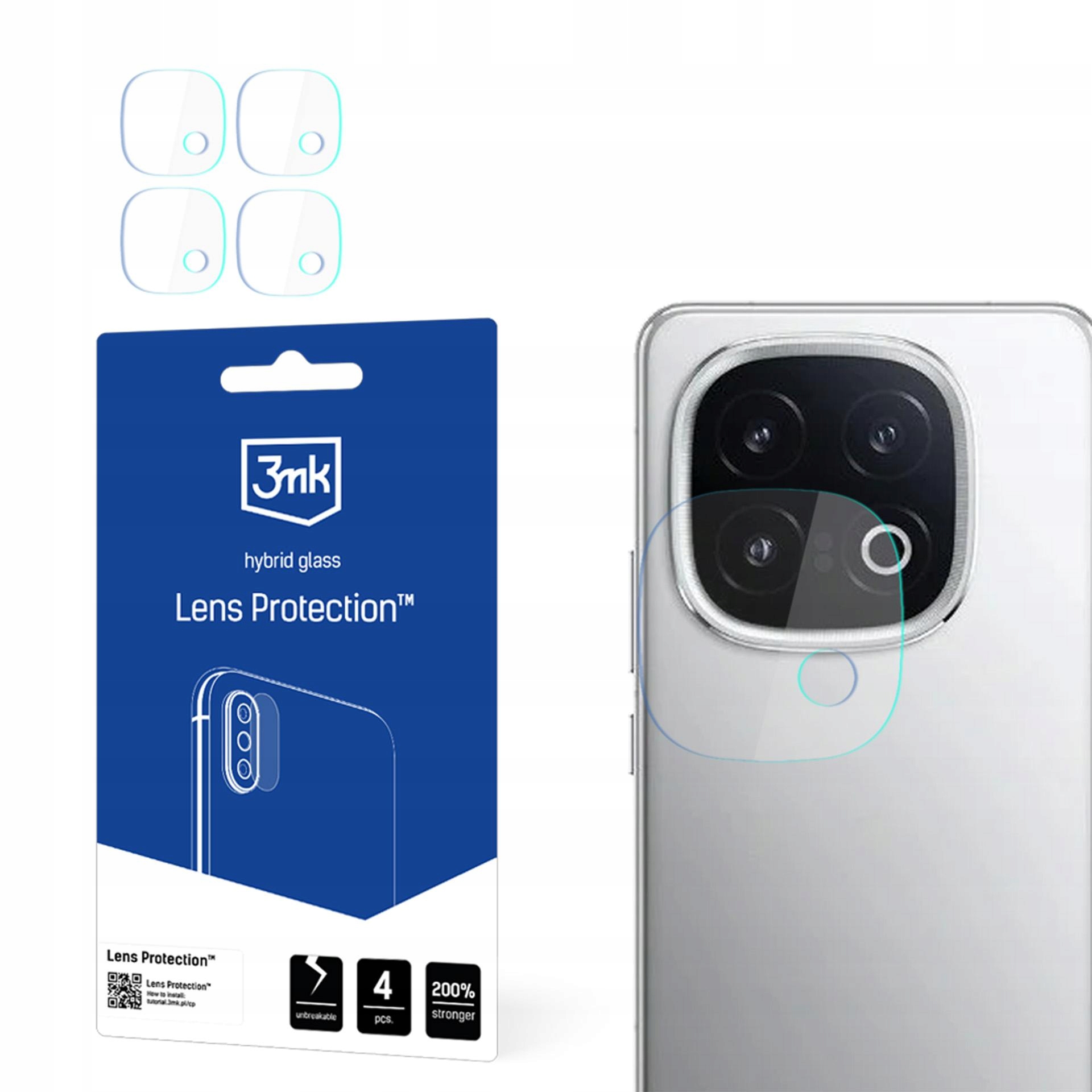 Zestaw zawiera: 4 sztuki szkła ochronnego