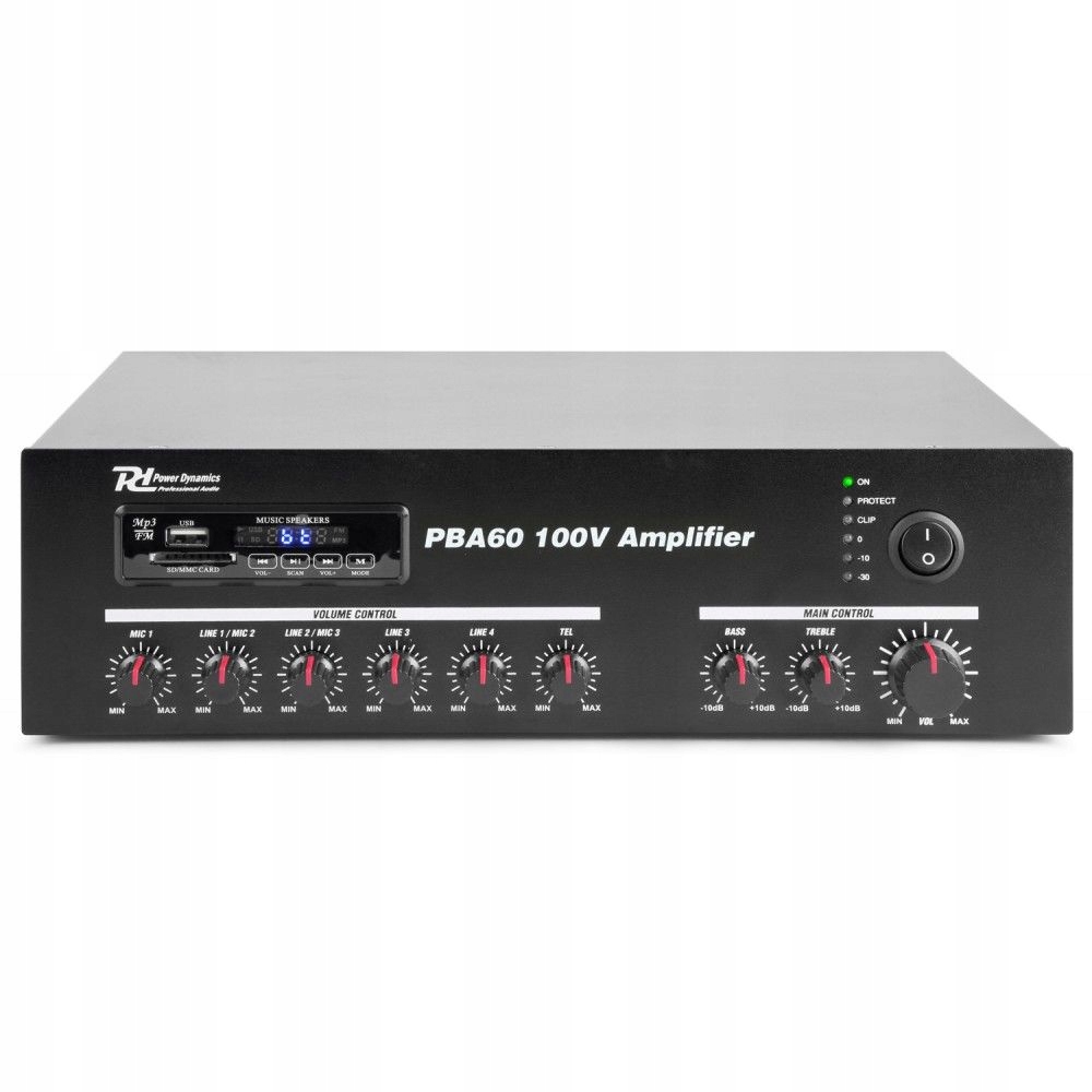Wzmacniacz Power Dynamics PBA60 100V 60W – Doskonała jakość dźwięku