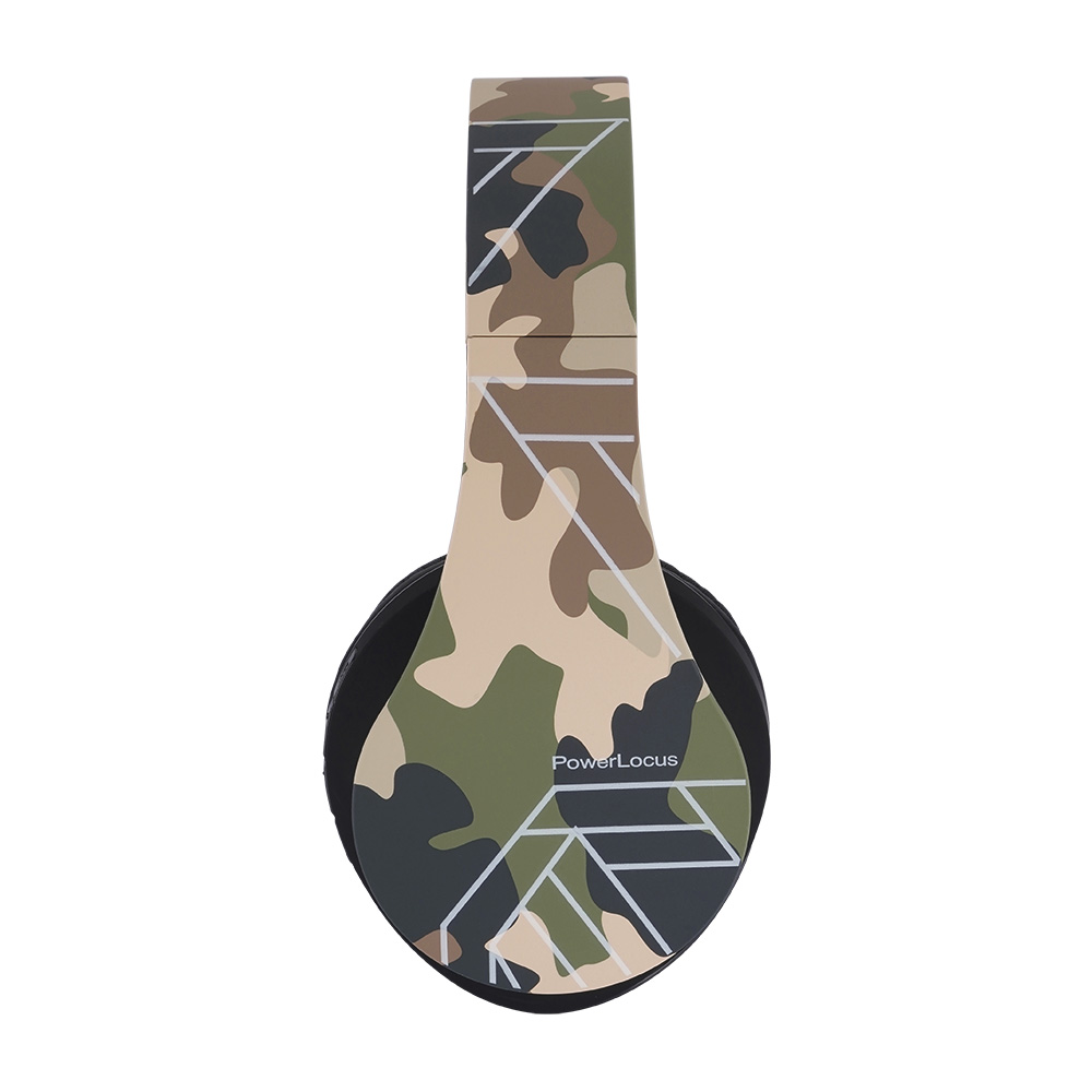 PowerLocus Bluetooth Headphones P2 Kids Camouflage – Bezpieczne i Kolorowe Słuchawki Dla Dzieci