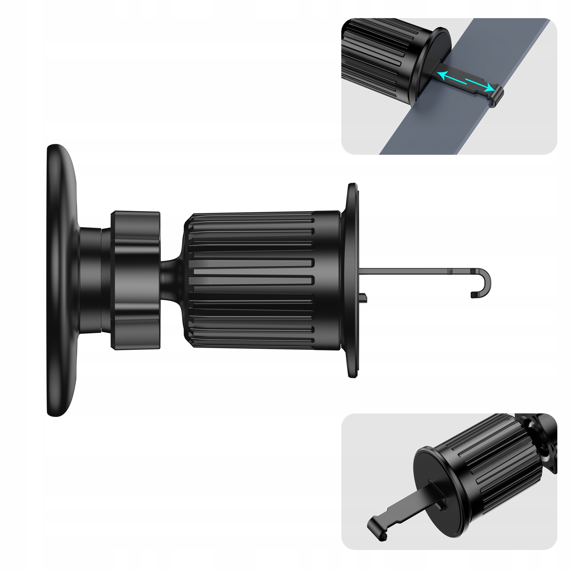 Stabilne mocowanie na kratce wentylacyjnej