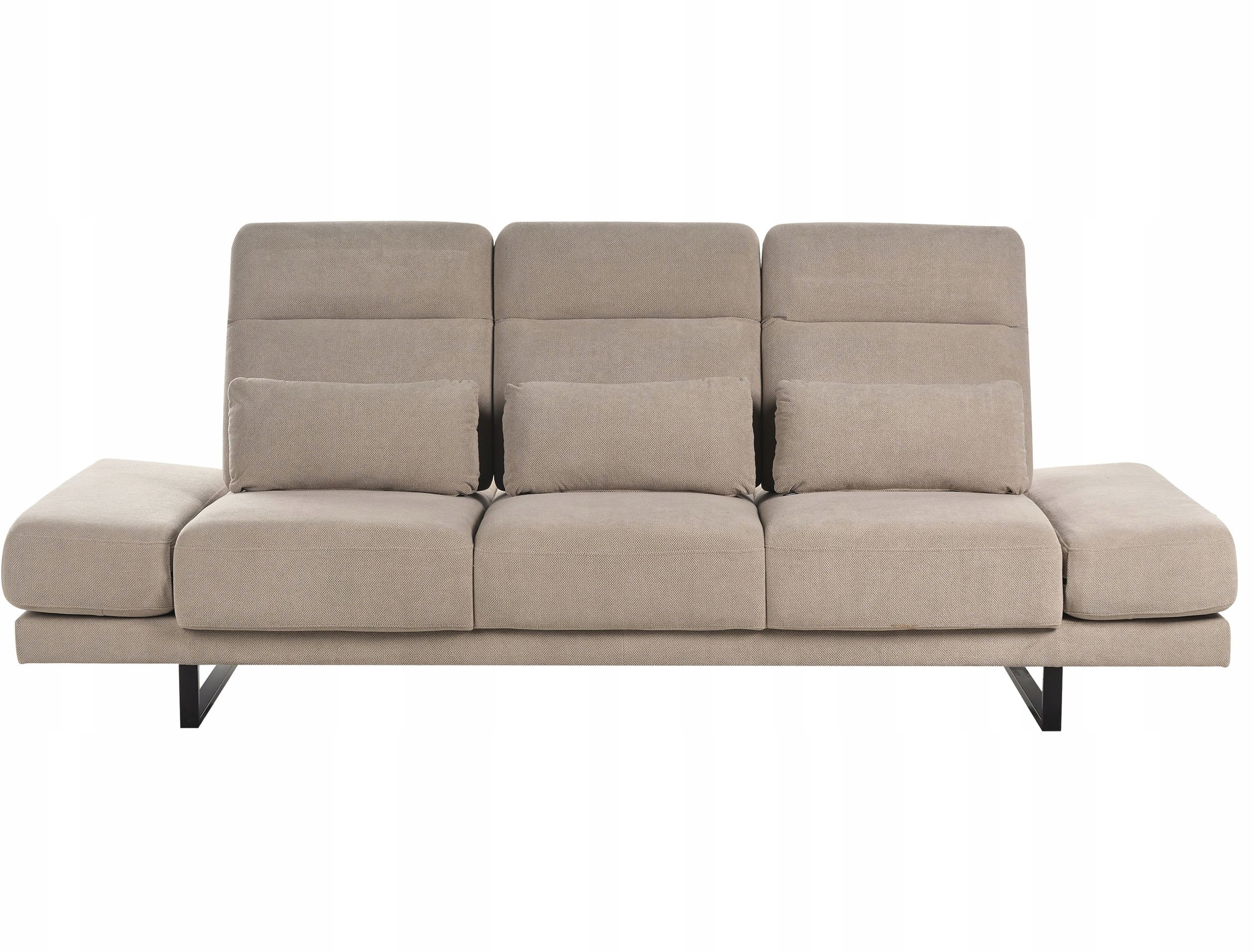 Sofa 3-osobowa IKAST Beżowo-szara – Elegancja i komfort w Twoim wnętrzu