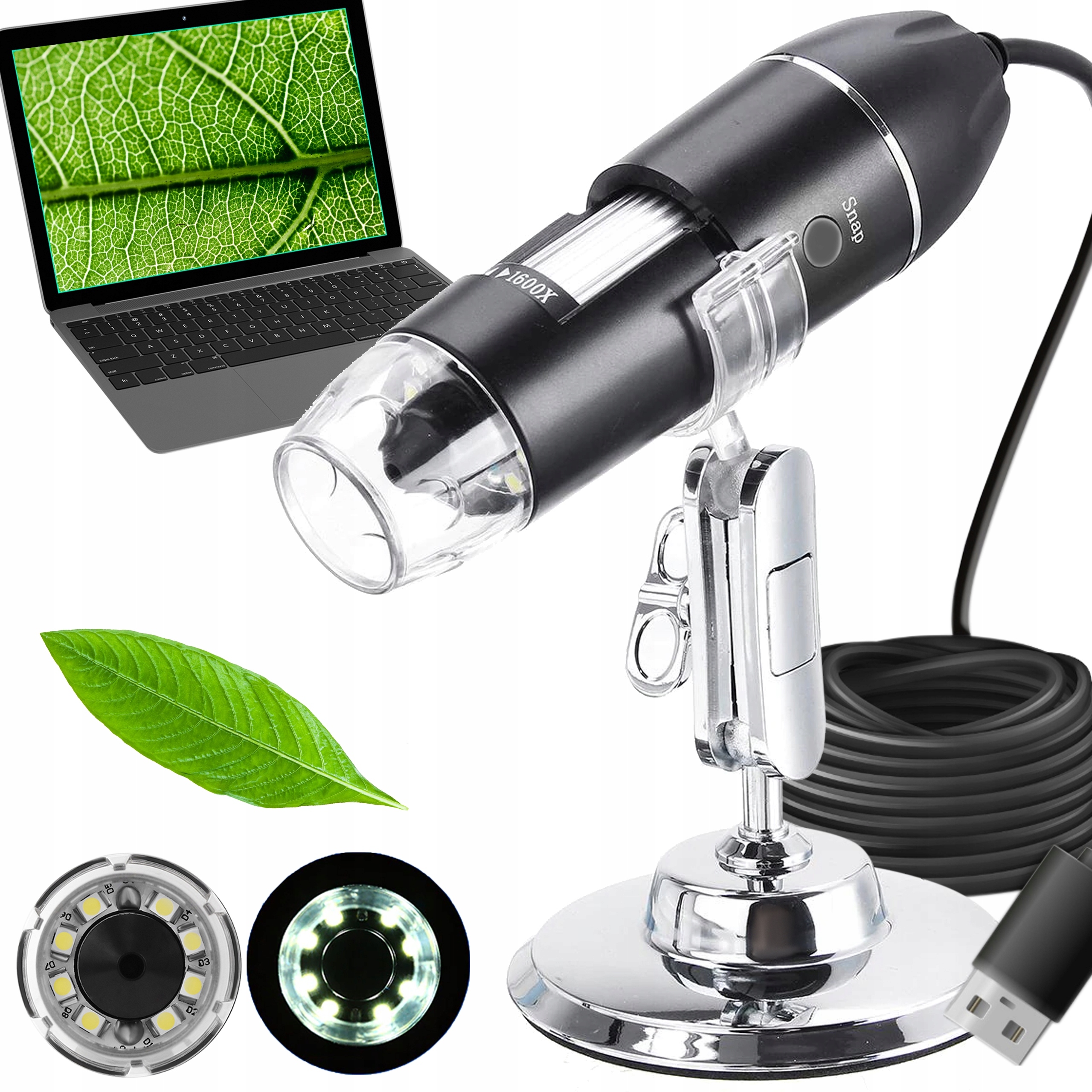 Mikroskop cyfrowy USB 1600x 25467 – Odkryj świat mikroskopijny