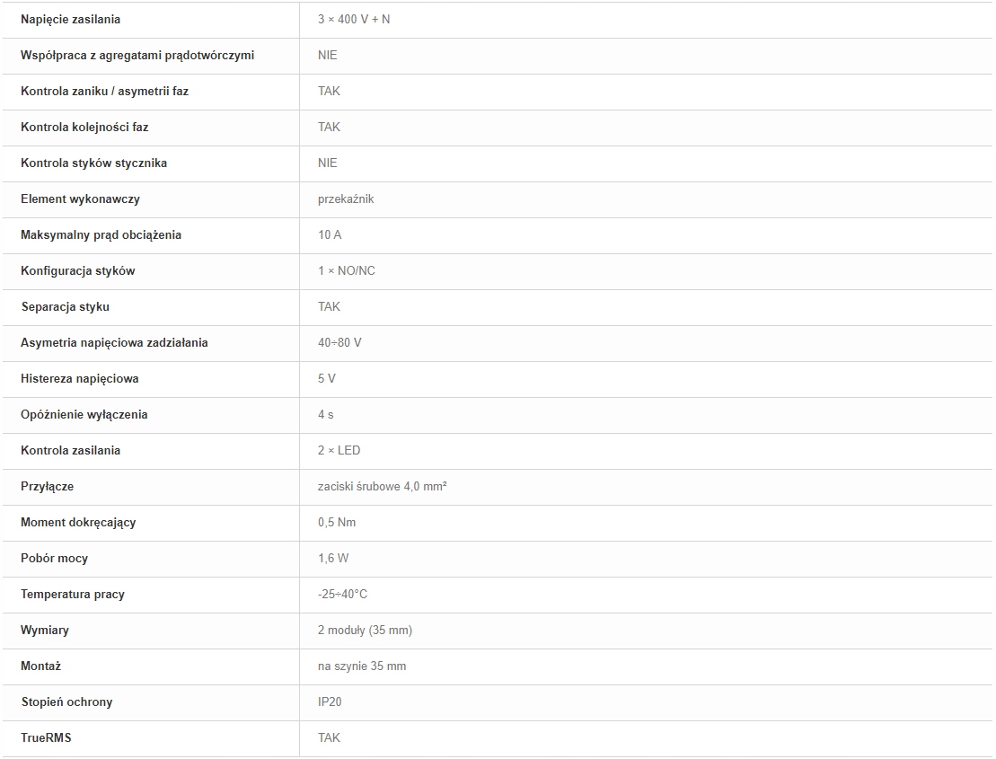 Wysoka jakość pomiaru dzięki technologii True RMS