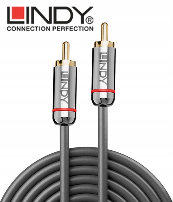Kabel Coaxial (RCA-RCA) - Lindy Cromo Line 35340 2m – Wysoka jakość i elastyczność