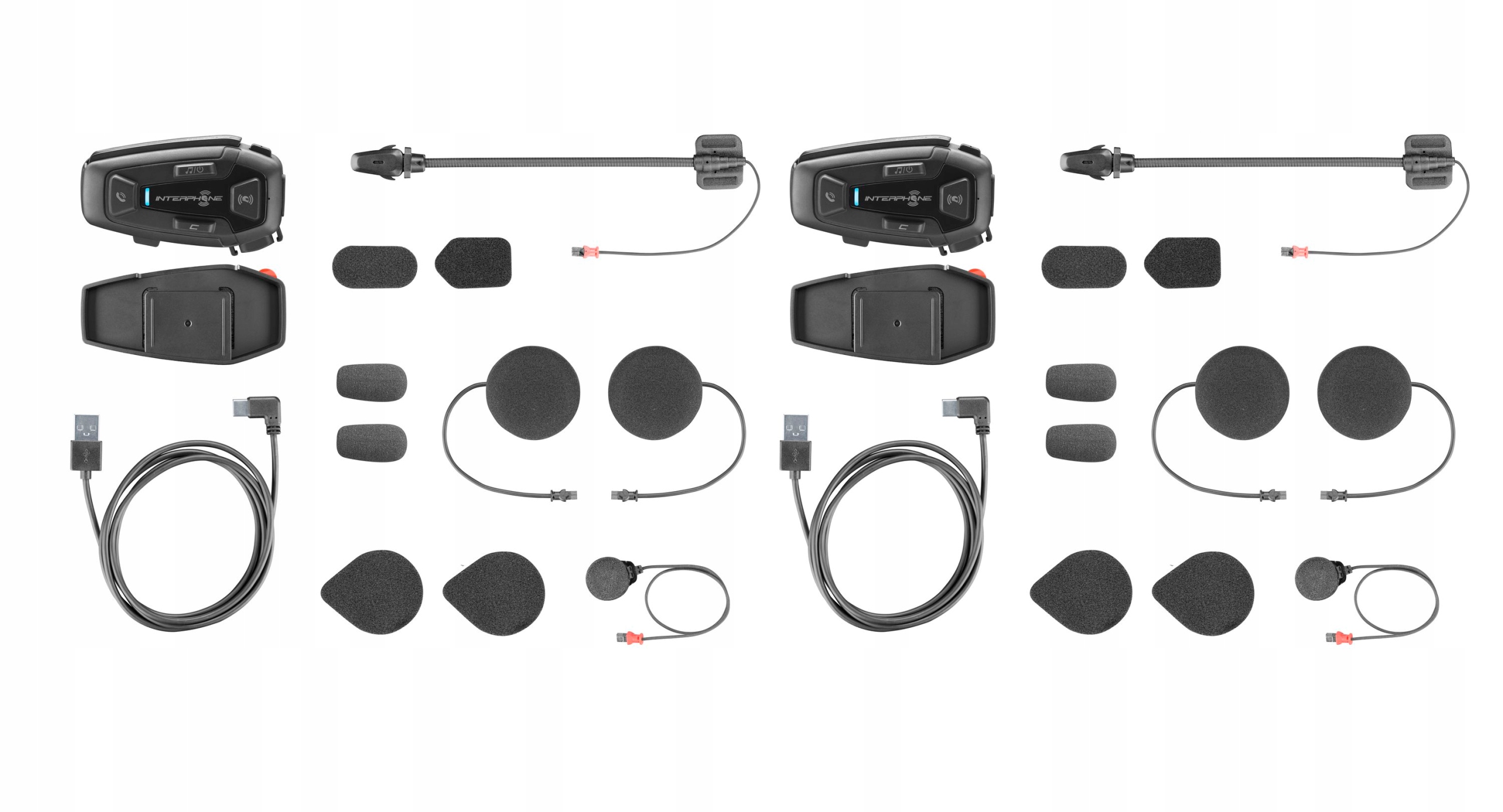 Intercom motocyklowy INTERPHONE U-COM 8R – Komplet na 2 kaski