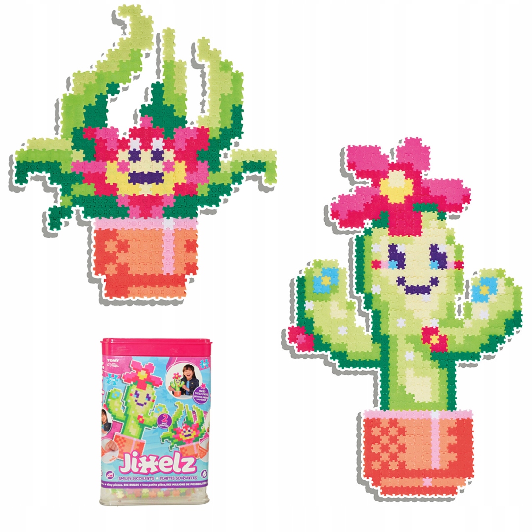 Zestaw 750 kolorowych puzzli – Ułóż uśmiechnięte kaktusy i aloes