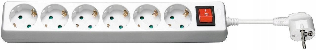 MicroConnect 6 gniazd Schuko 1,8M biały – Idealne rozwiązanie do zasilania
