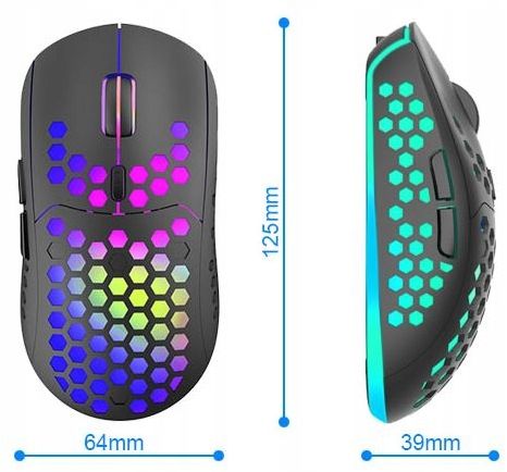 MYSZ BEZPRZEWODOWA LEKKA RGB GAMINGOWA DLA GRACZY Kod producenta S52WIRELESS