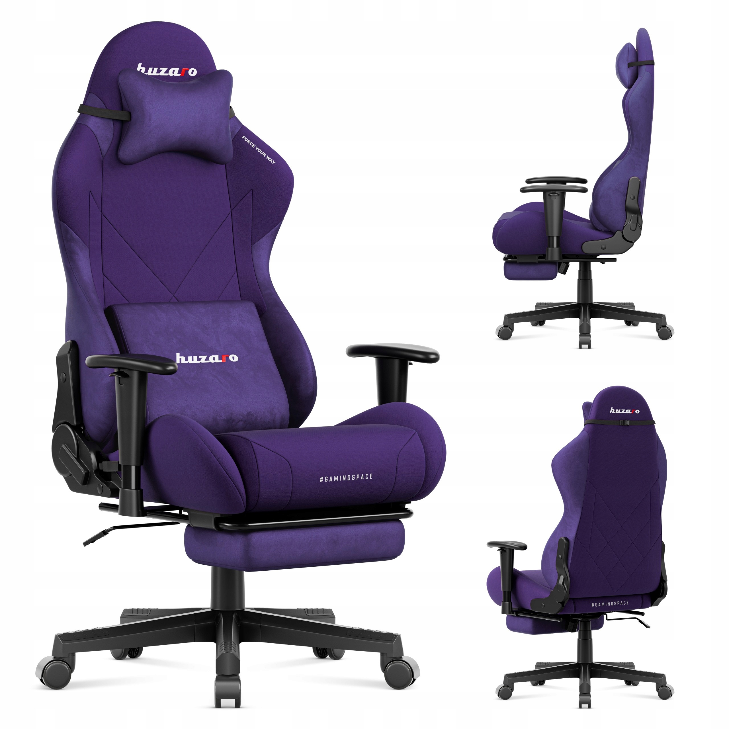 Fotel gamingowy Huzaro Force 5.7 Purple – Komfort i styl w jednym
