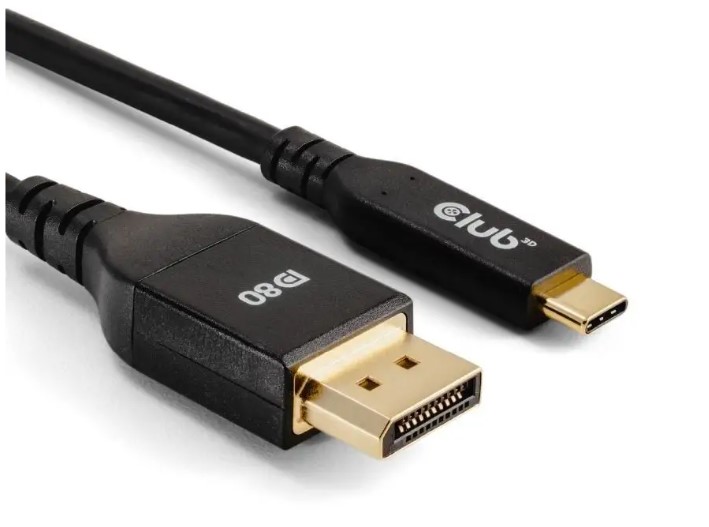 Kabel Club3D USB-C do DisplayPort 2.1, 10K60Hz, DSC1.2, UHBR10, 1m (CAC-1559) – Wysoka jakość i wydajność