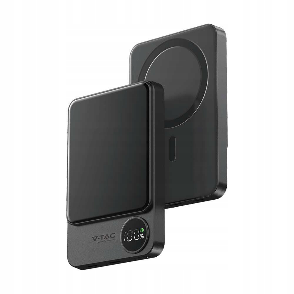 Power Bank 10000mAh Szary Magnetyczny 9mm Aluminium – Niezawodne źródło energii