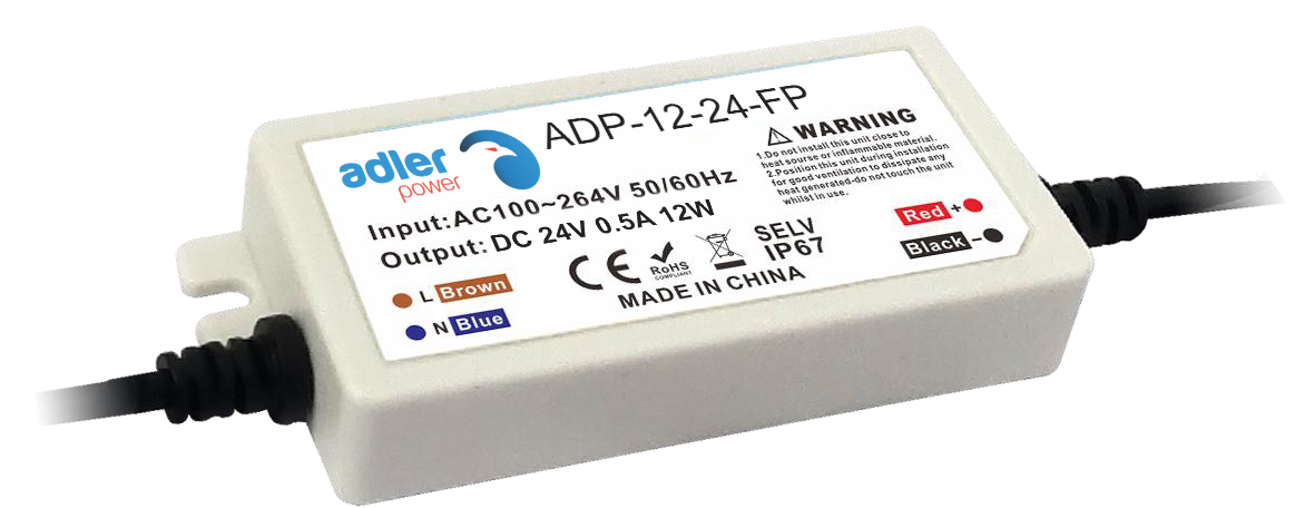 Zasilacz LED ADLER 24V/0.5A CV IP67 – Niezawodne zasilanie dla Twoich projektów