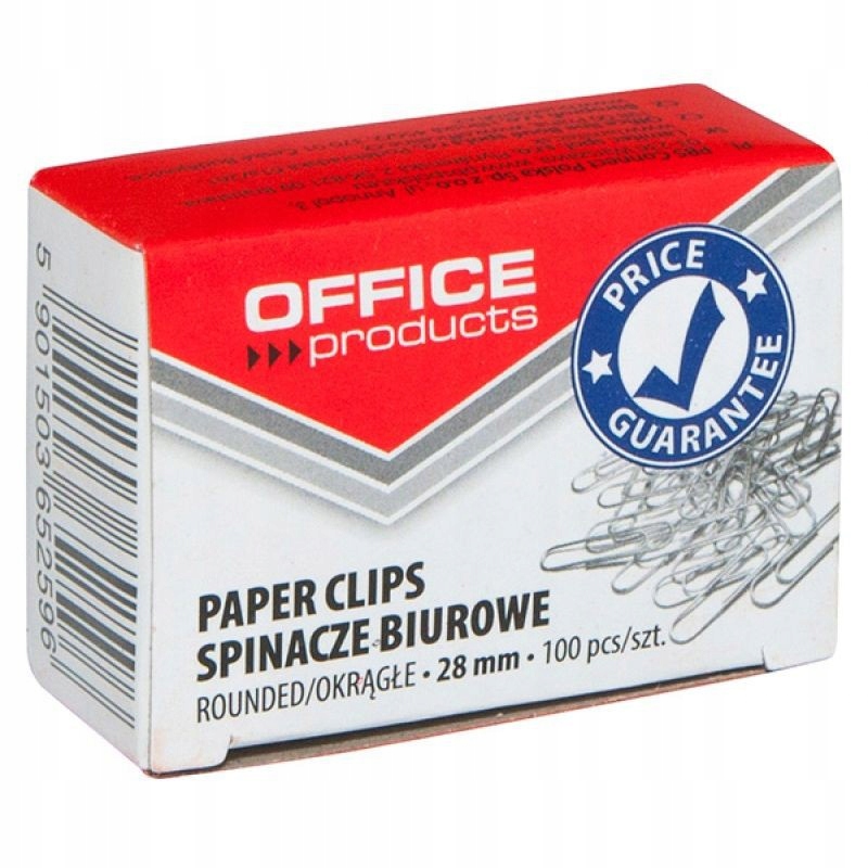 Spinacze okrągłe OFFICE PRODUCTS 28mm – Niezbędne w każdym biurze