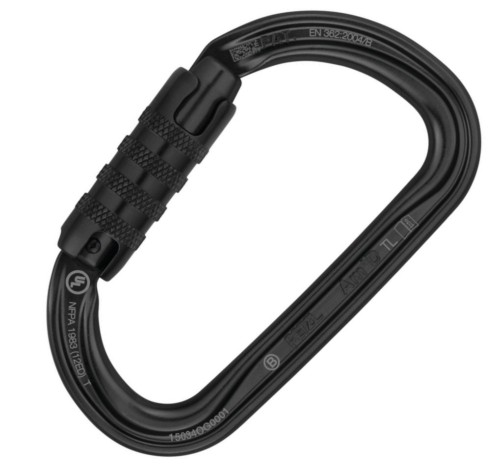 Karabinek Petzl Am'D Triact-Lock Czarny – Niezawodny towarzysz w wspinaczce
