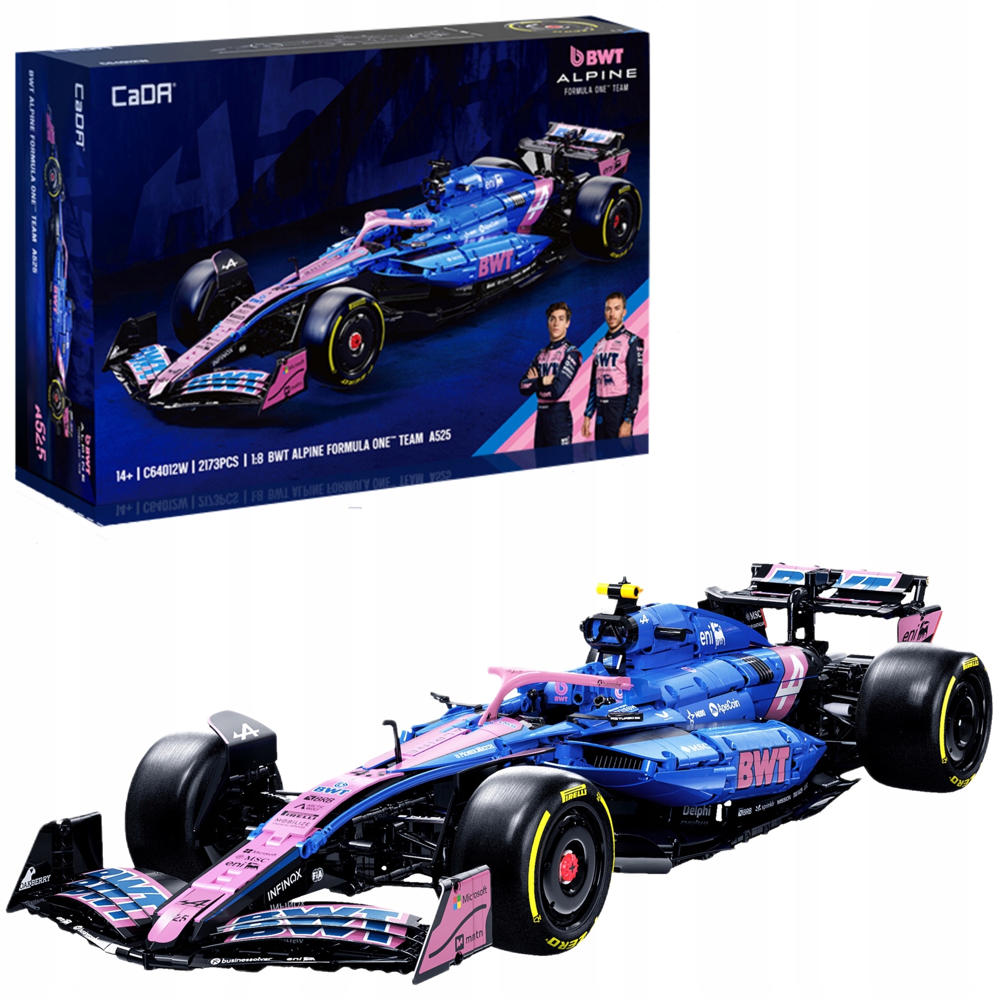 Klocki CADA BWT ALPINE F1 TEAM 1:8 – Stwórz swój własny bolid wyścigowy