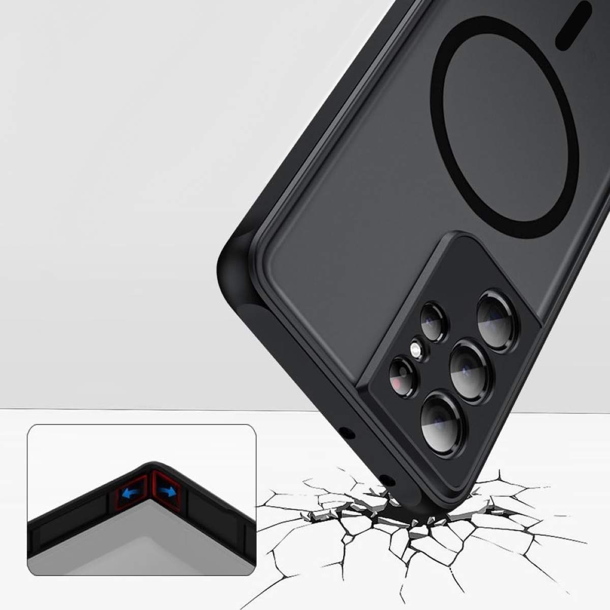 Funkcje ładowania indukcyjnego i pochłanianie wstrząsów