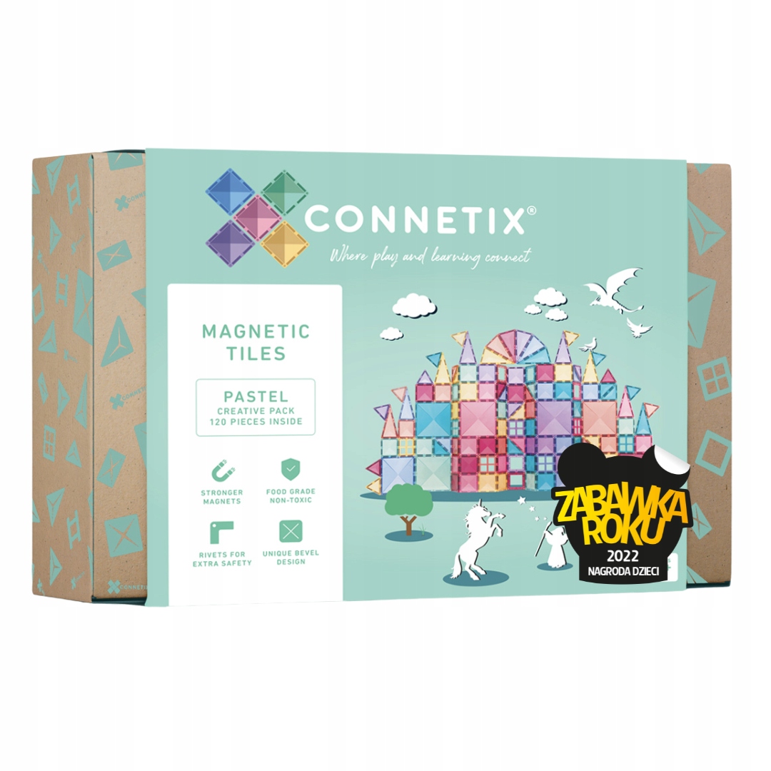CONNETIX Pastel Creative Pack 120 el – Kreatywna zabawa dla dzieci od 3 lat