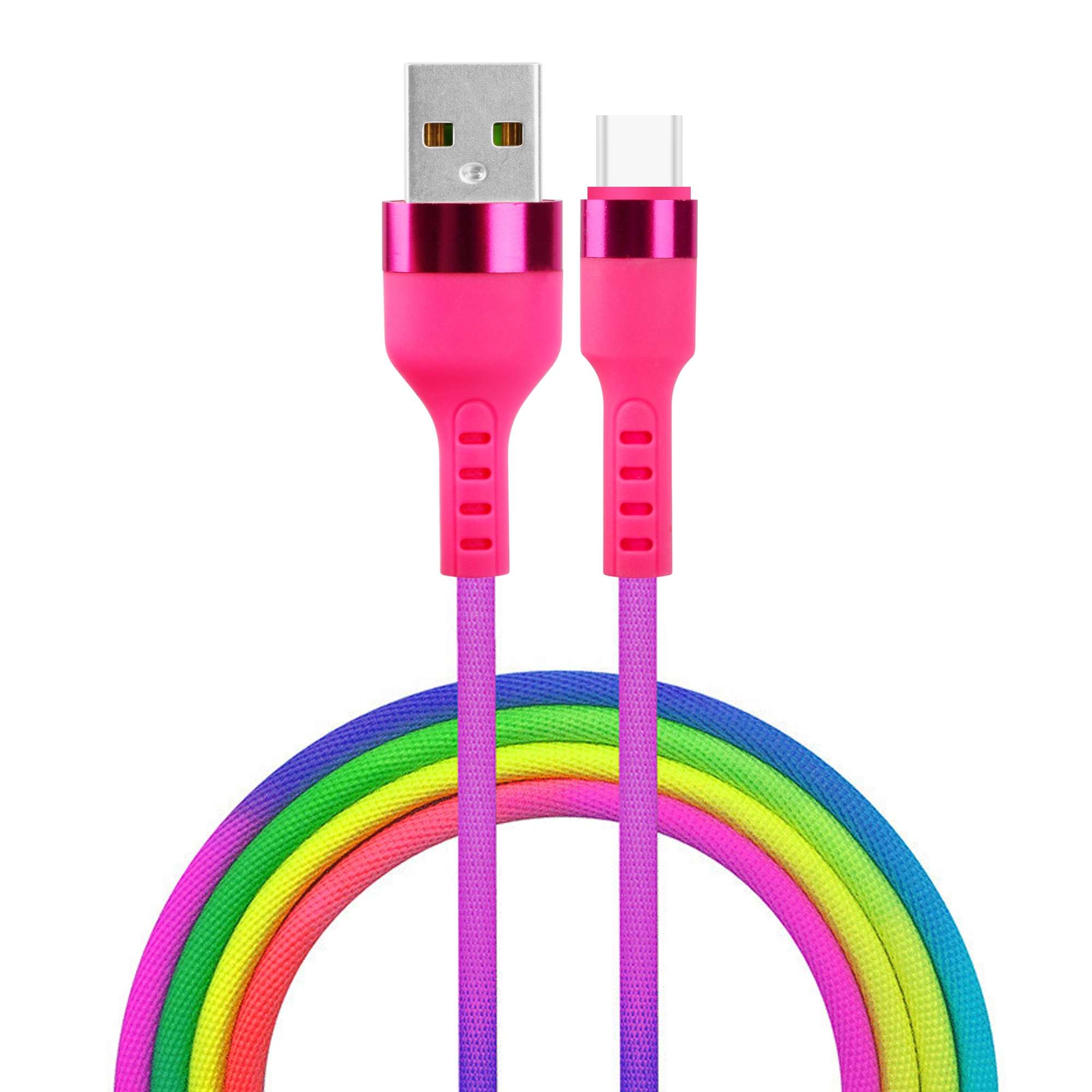 Kolorowy design – Tęczowy kabel USB-C